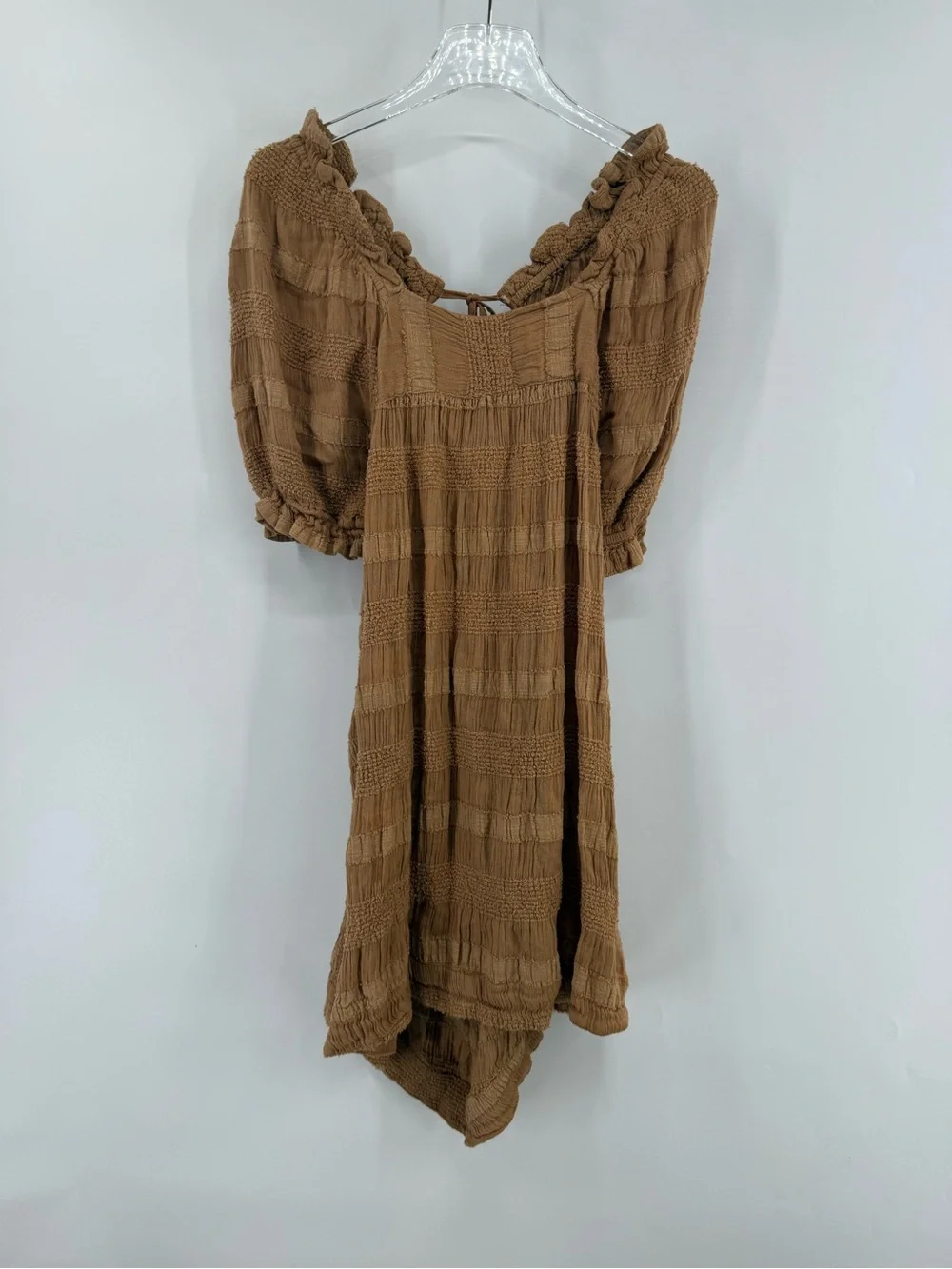Free People Bask In The Sun Tunic Dress Endless Summer Puff‎ Sleeve Babydoll Xs